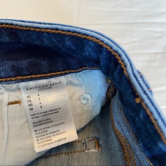 AE Super Stretch High Waisted Denim Short Short - Picture 4 of 4